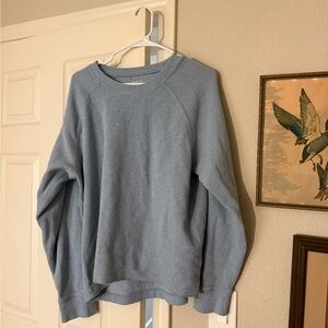 Urban Outfitters Standard Cloth Men's Blue Long-sleeve - 100% Cotton Basic Tee